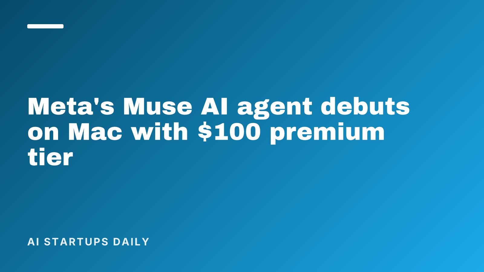 Meta's Muse AI agent debuts on Mac with $100 premium tier